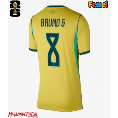 Brazilia Bruno Guimaraes #8 Echipament de Fotbal Replică Mondial 2026 Femei Acasa Brazilia Bruno Guimaraes #8 Echipament de Fotbal Replică Mondial 2026 Femei Acasa